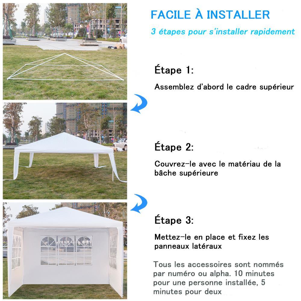 10'x10' Party Canopy Tent Outdoor Gazebo Wedding Canopy 4 Removable Walls