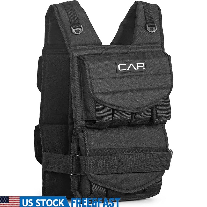 Adjustable Weight Vest Resistance Training Padded Straps Fitness Running Walking