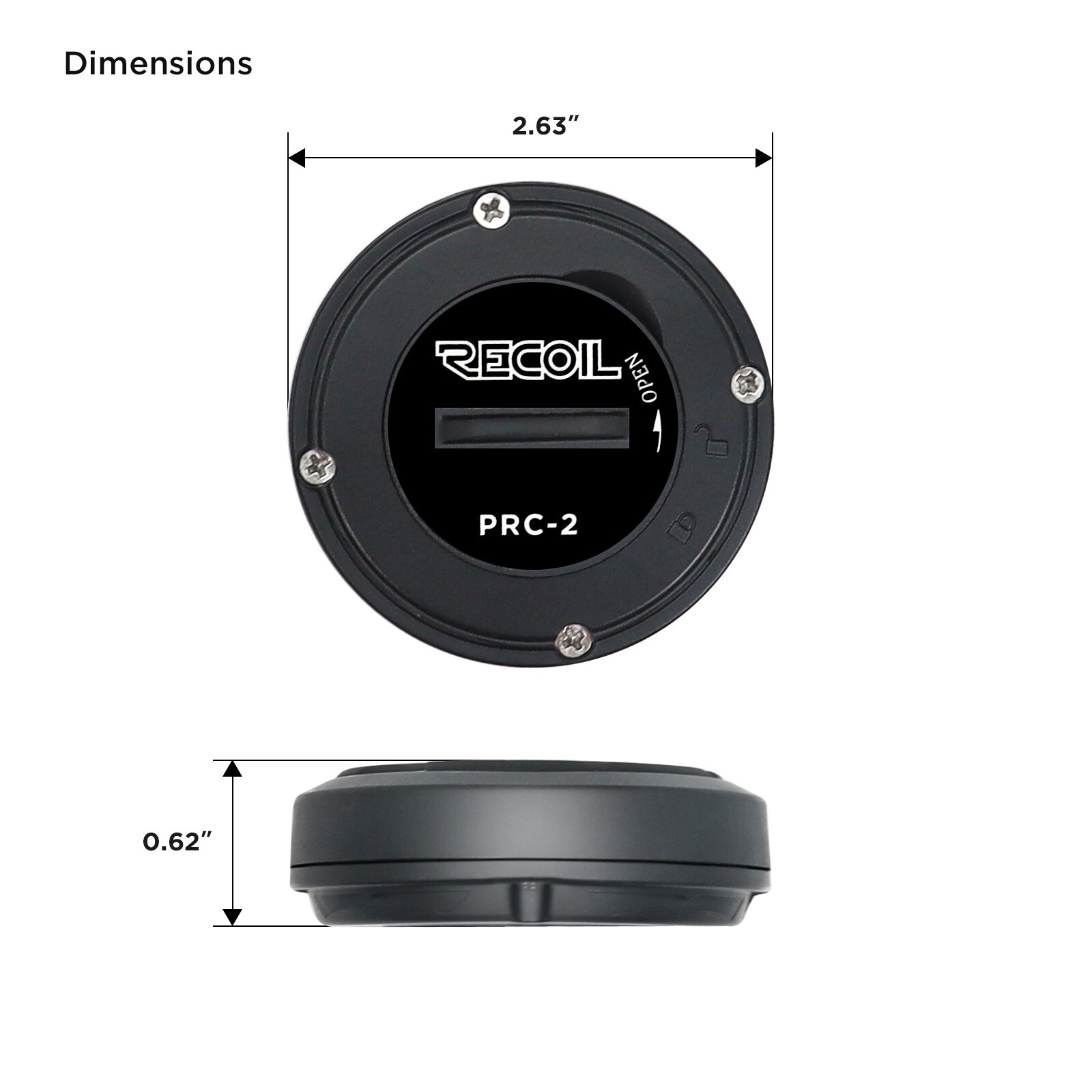 Recoil PRC2B Black Waterproof Bluetooth Wearable Media Button for Car Bike Boat