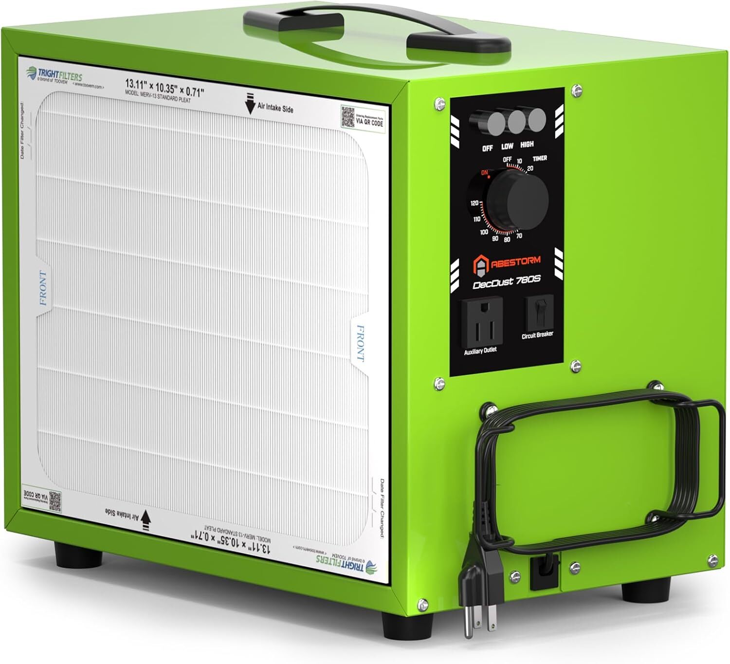 Abestorm Tabletop Dust Collector for Woodworking Movable Timer Air Filtr Systems