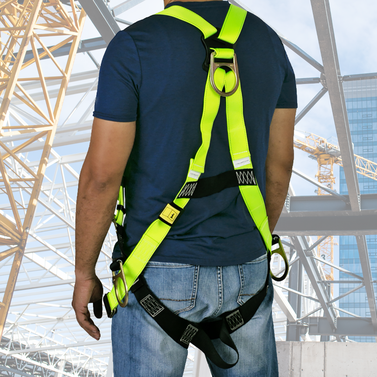 Safety Harness 3D Ring Fall Protection Full Body ANSI OSHA UL JORESTECH