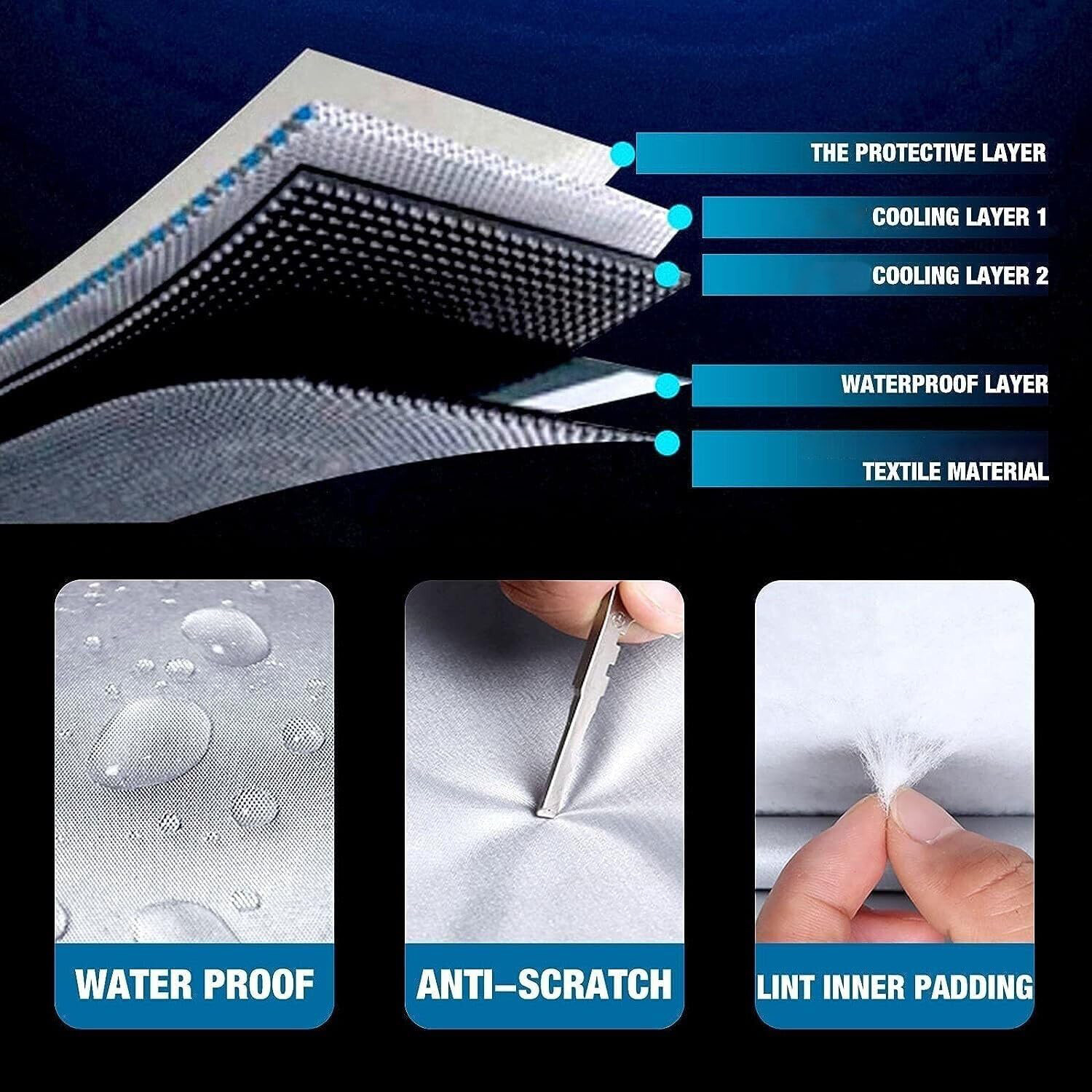 For Ford Mustang Full Car Cover Outdoor Waterproof Sun UV All Weather Protection