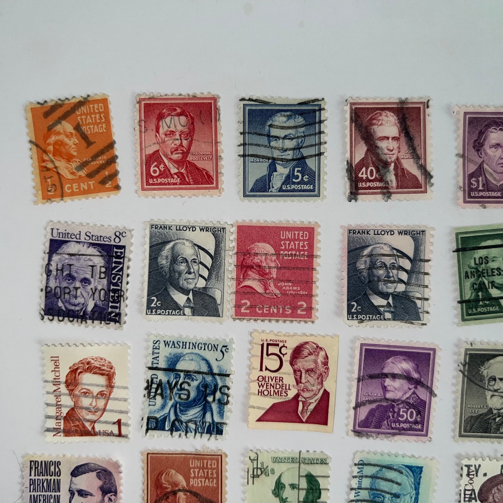 35 Different Vintage US Stamps People Presidents No Duplicates Lot