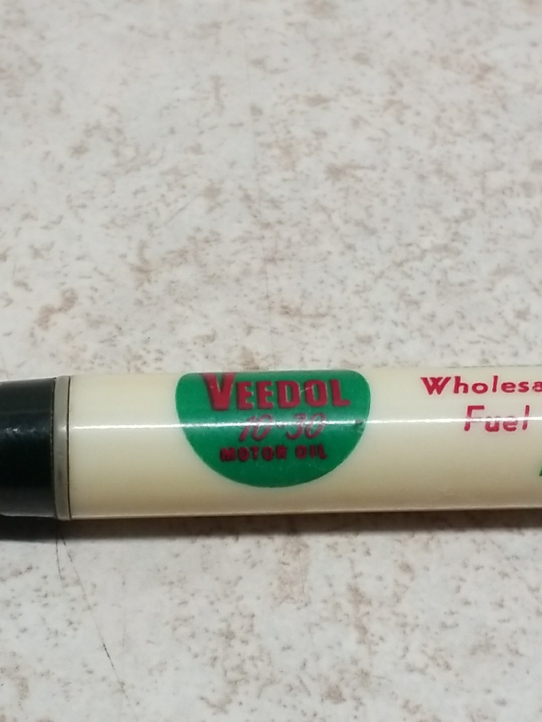 Vintage Durolite Gas VEEDOL MOTOR OIL Advertising Mechanical Pencil Il.