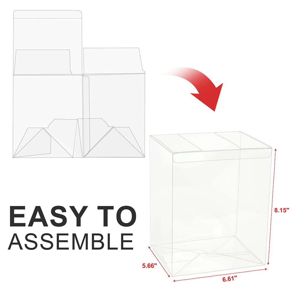 2x Plastic Display Protector Cases For Funko 6 Inch Pop! Vinyl Figures Box 0.5mm