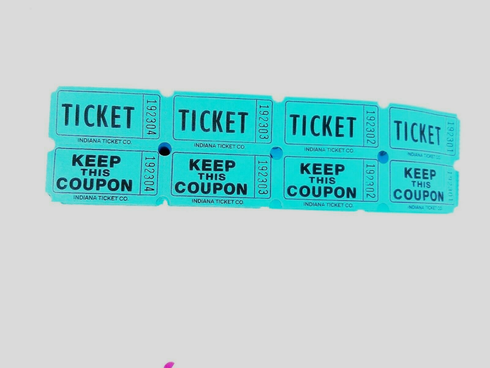 Raffle Tickets 50 Flat Double Stub 50//50 Keep This Coupon Carnival Festival
