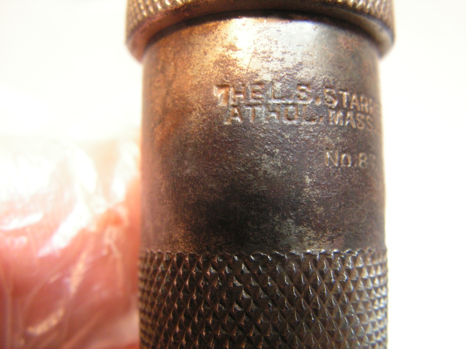 EMPTY NO MERCURY Vintage L.S. Starrett No. 87 Plumb Bob With Cord 27'