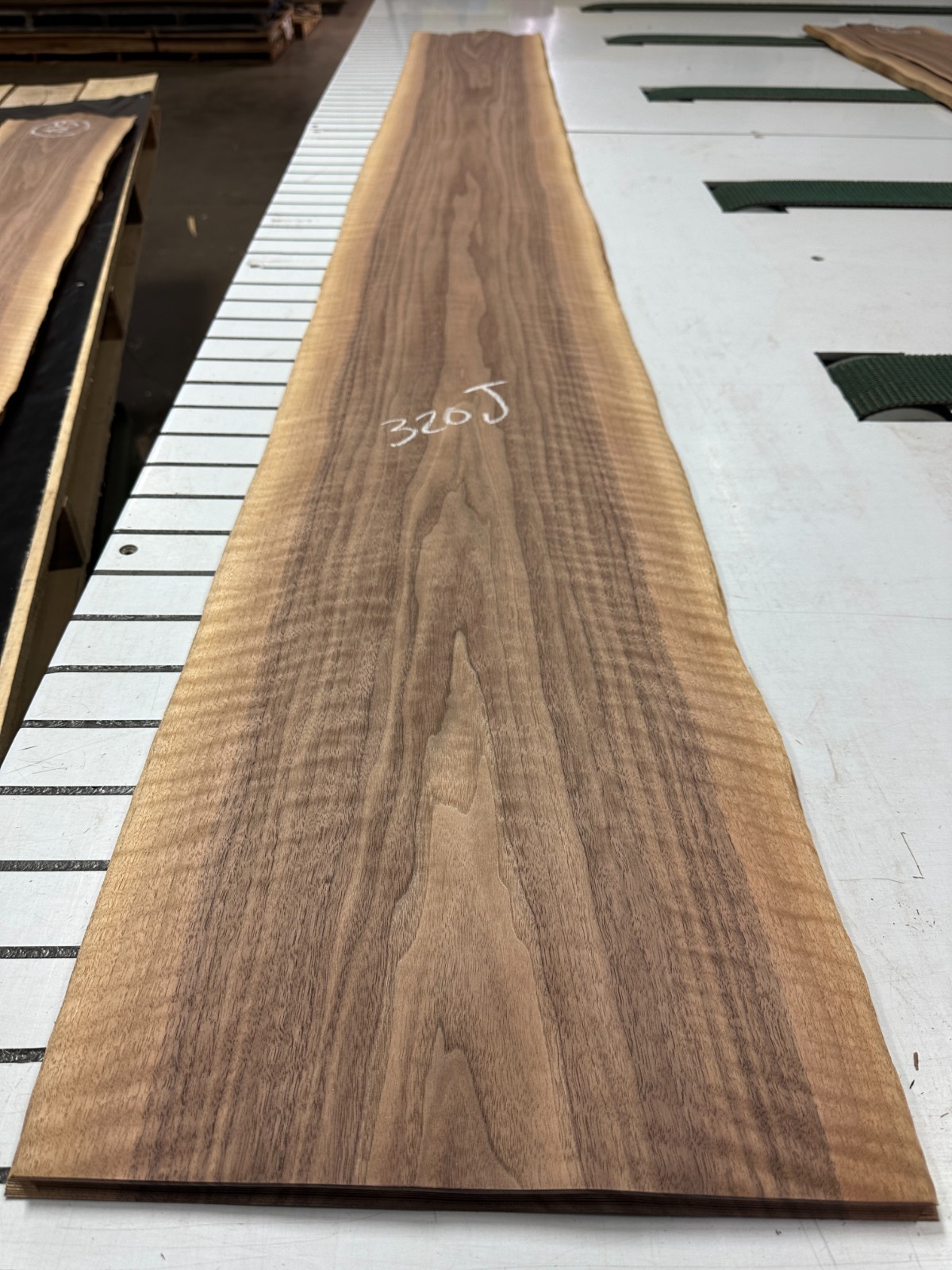 Walnut Raw Wood Veneer 2 sheets 103'' x 11'' 320J