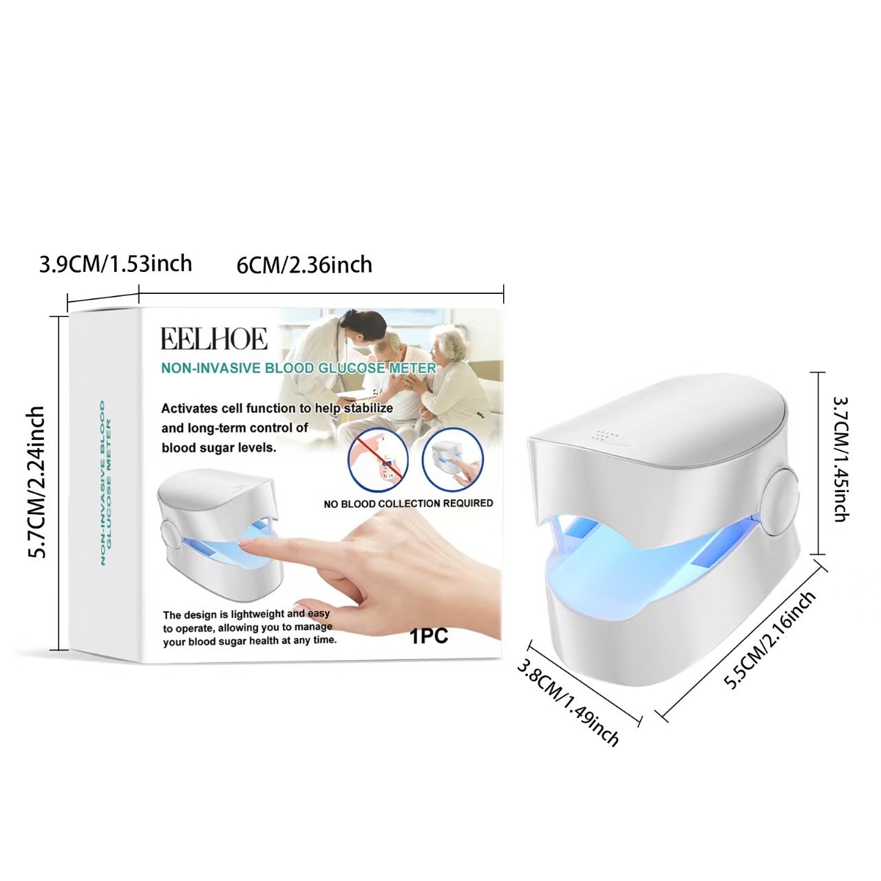 Non-Invasive Laser Device Relieve Blood Sugar Portable Body Care Instrument New