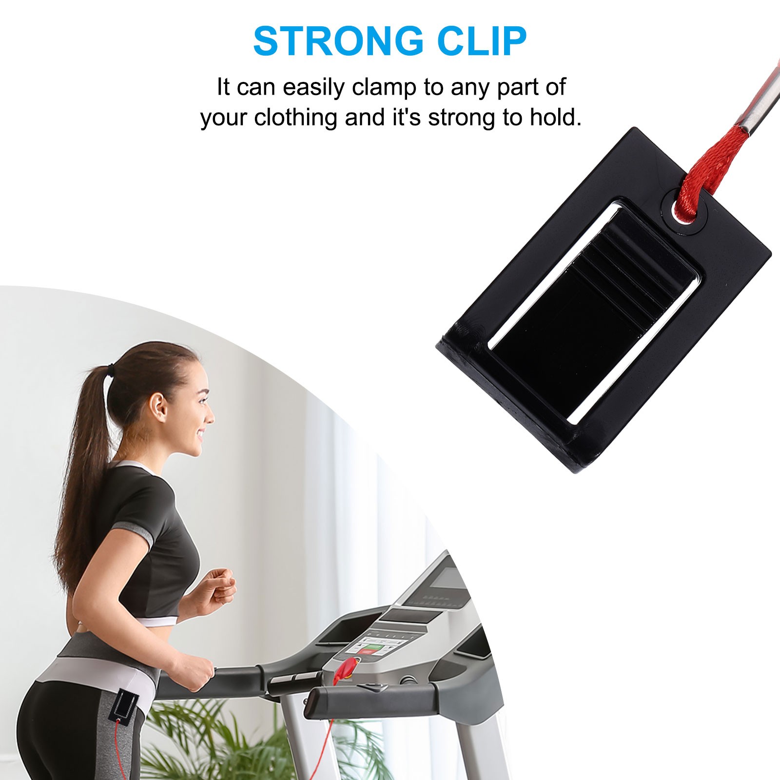 1.26" Universal Treadmill Magnet Safety Key with Black Clip Replacement Round