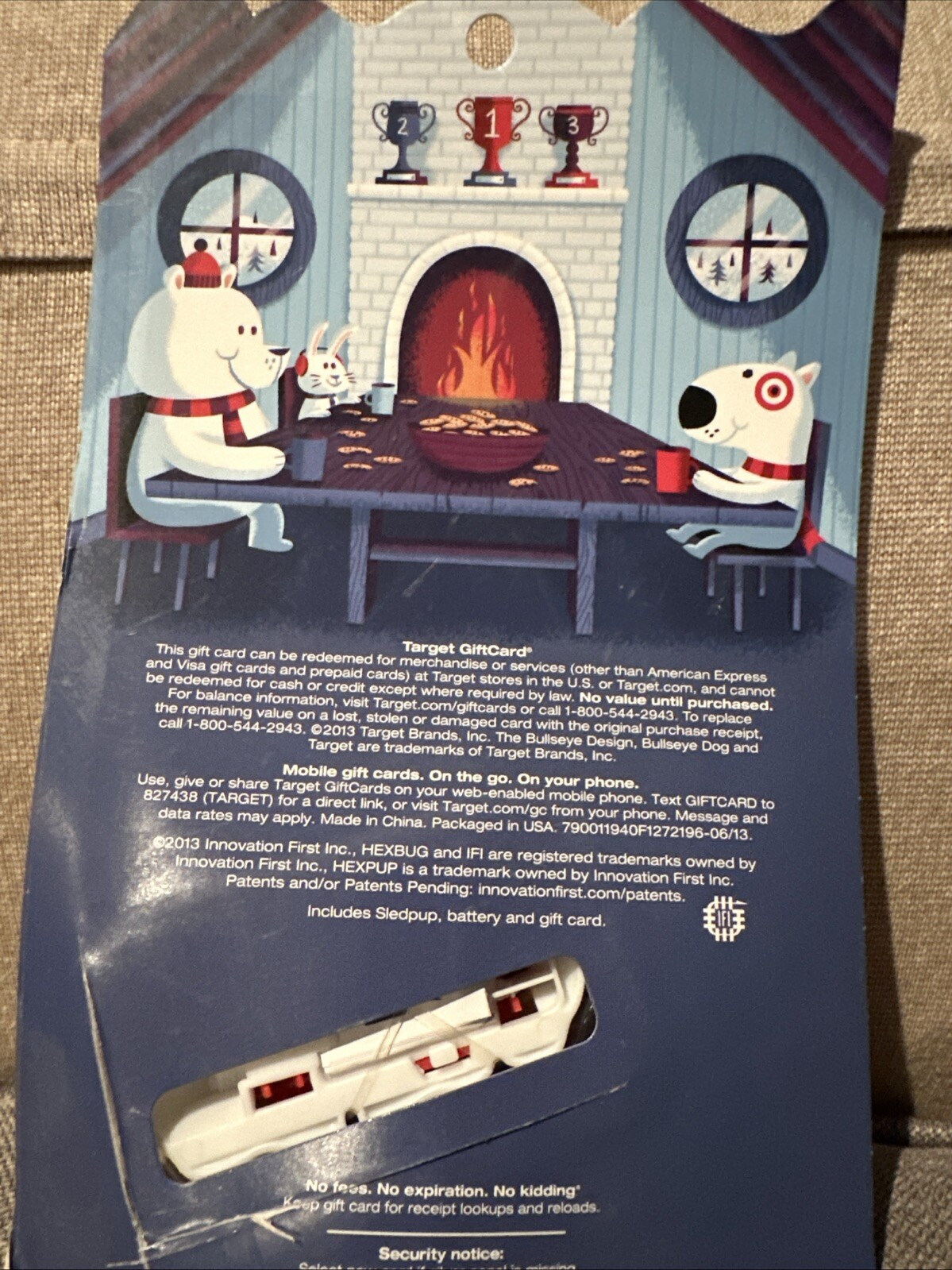 HEXBUG Silly Sleddin’ HEXPUP BULLSEYE DOG TARGET GIFT CARD (no Gift Card)