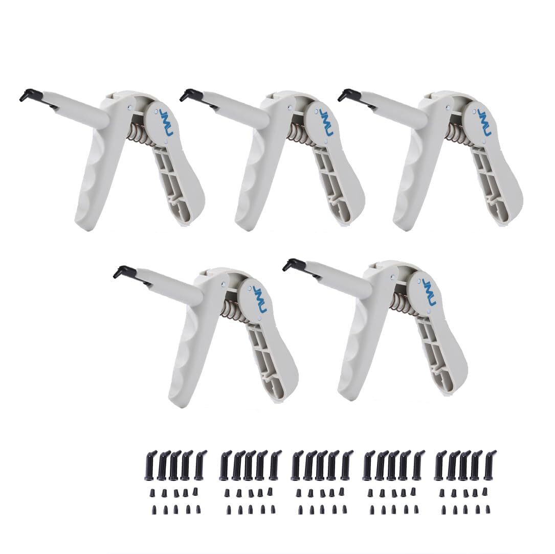 5 Pack Dental Composite Gun Dispenser Applicator, Autoclavable Composite Syringe