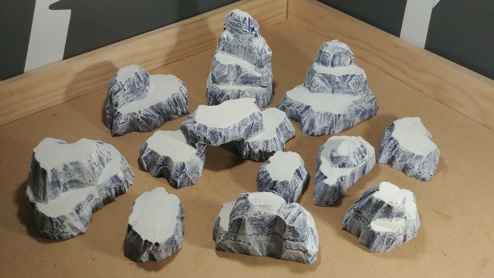 Wargaming Terrain Tall Hills Box Set Snow Finish Scenery