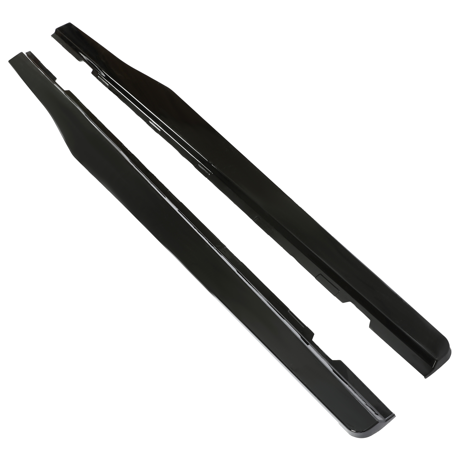 Side Skirts Extension For 2010-15 Chevy Camaro SS LS LT Gloss Black Rocker Panel