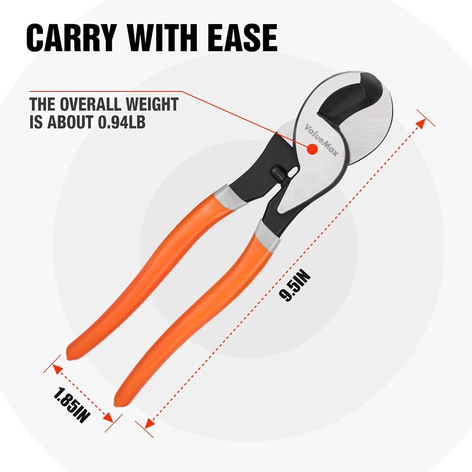 Cable Cutter Heavy Duty Wire Cutting Tool Shears for Aluminum, Copper, Electrica