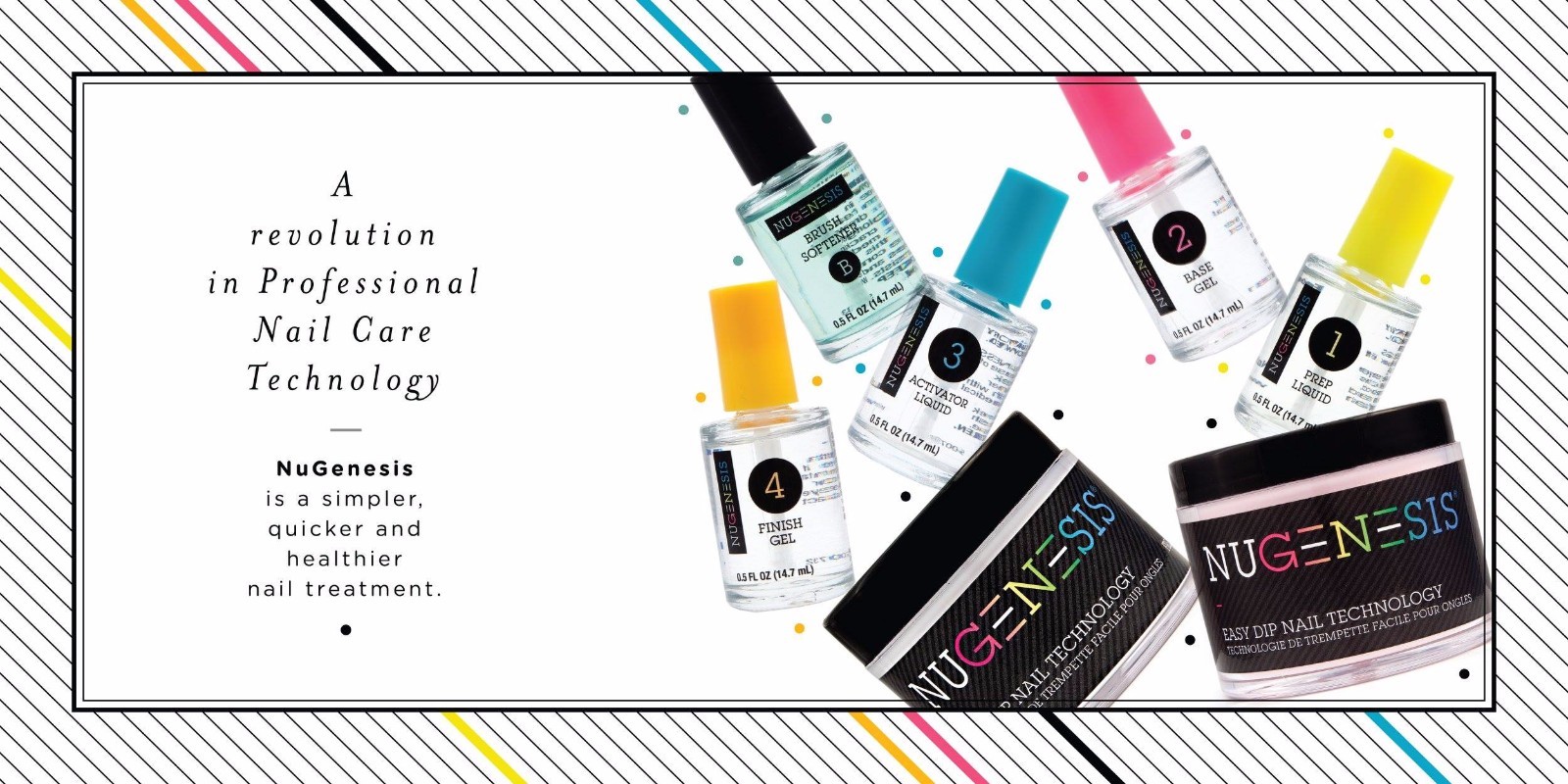 NUGENESIS Nail Color Dipping Powder 1.5oz/43g -jar (NU01 - 60) - Choose Colors