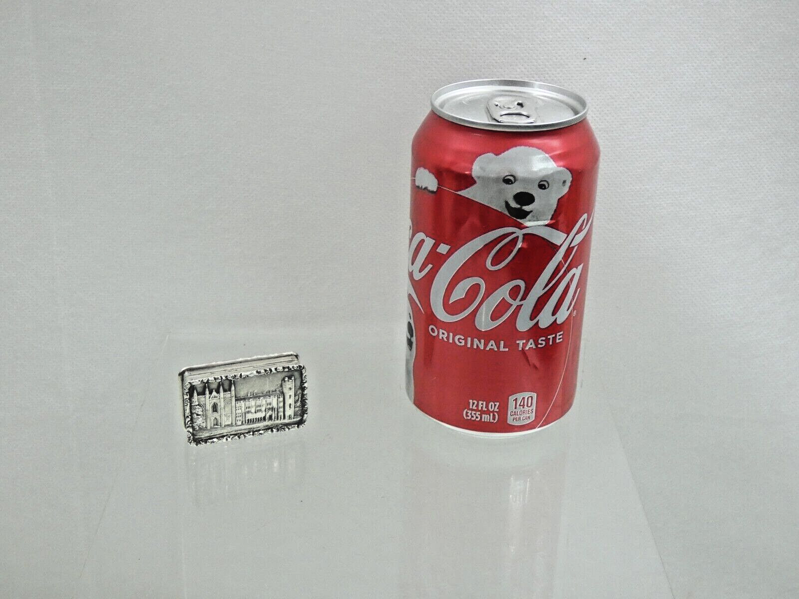 RARE 1810 ENGLISH GEORGIAN STERLING SILVER CASTLE TOP VINAIGRETTE ARCHITECTURAL