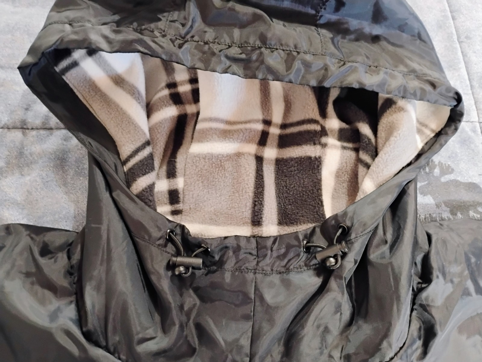 Rain Poncho Serra Hoodie Fleece Lined Black Poncho Unisex One Size Fits All