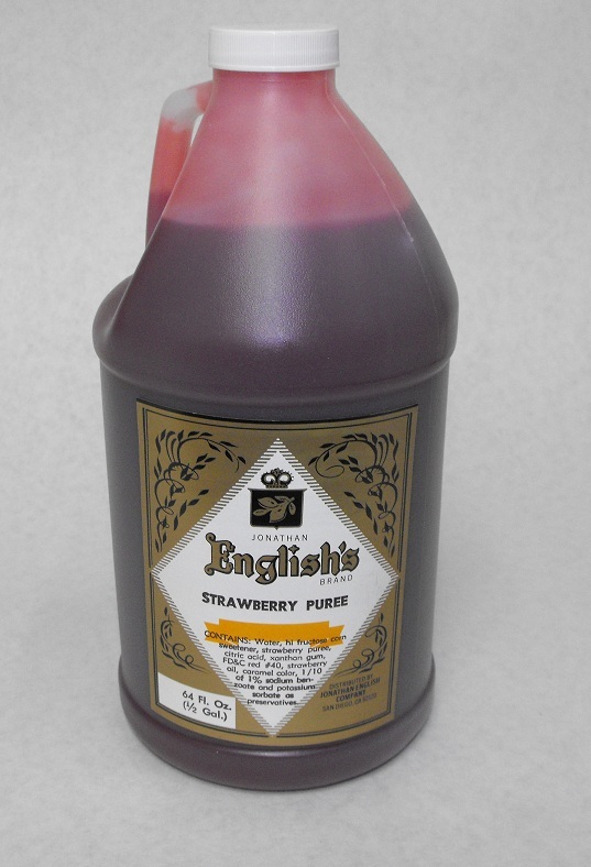 J. English STRAWBERRY PUREE Frozen Margarita & Daiquiri Tiki Slushee Drink Mix