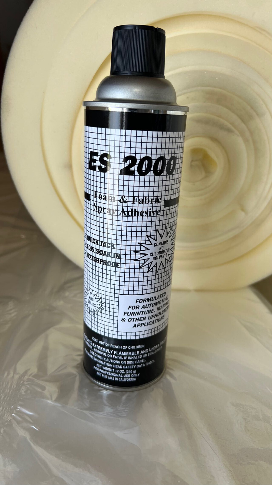 ES 2000 Upholstery Spray Adhesive --- For Auto, Foam, Furniture, & Marine