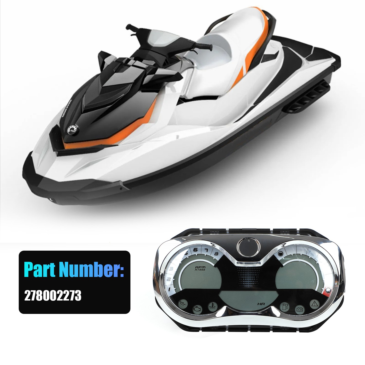 For 2006-2011 Sea-Doo GTI SE 130 155 Instrument Gauge Speedometer Cluster New US