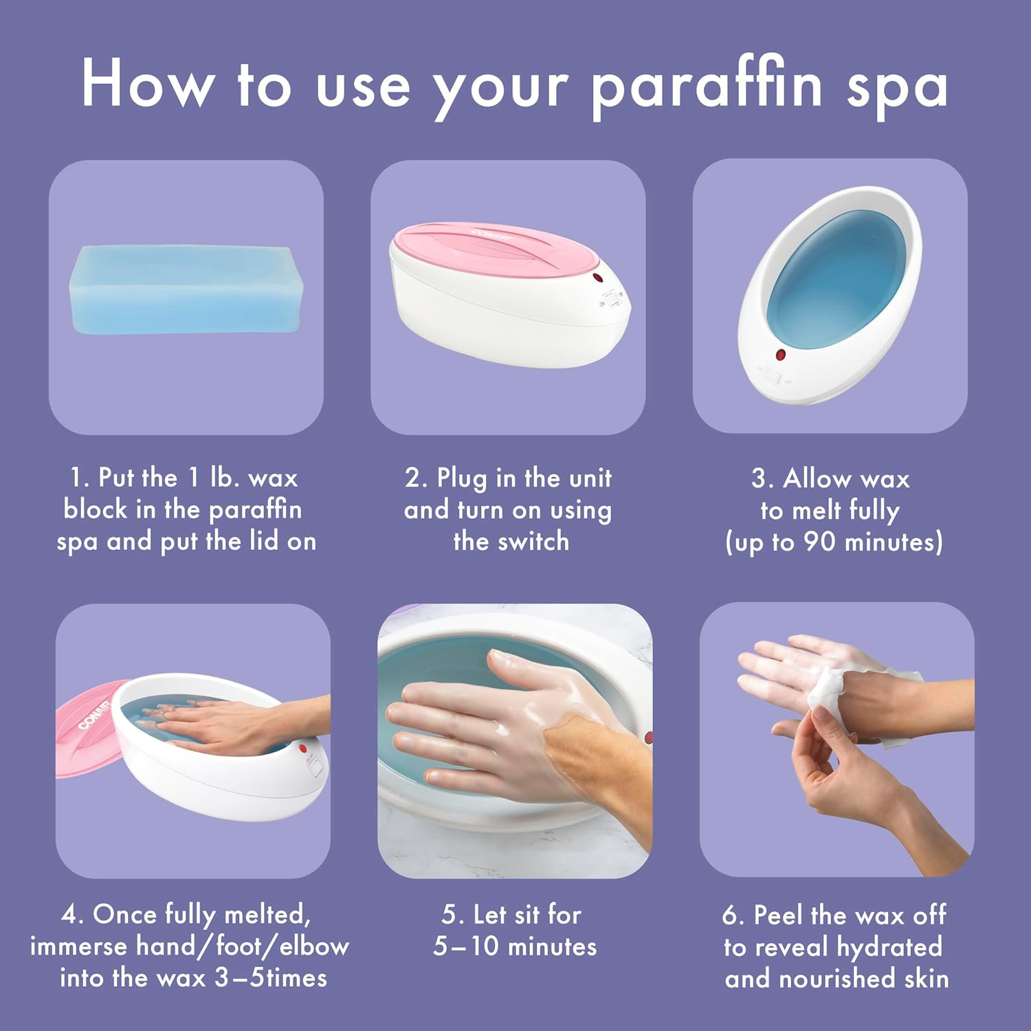 True Glow by Paraffin Wax Machine for Hand and Feet - Paraffin Bath for Hands -