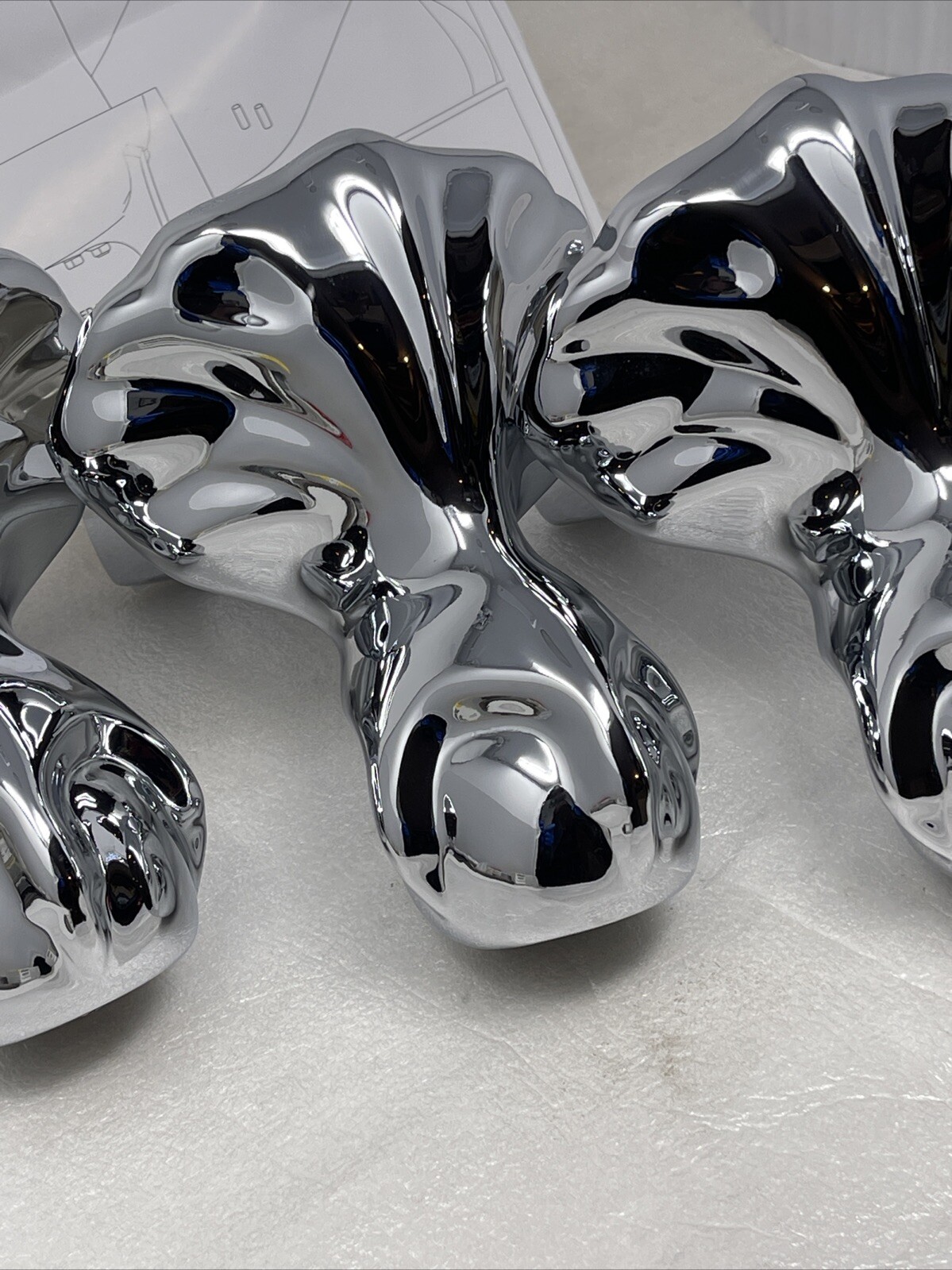 Giagni Ball And Claw Clawfoot Bathtub Tub Feet, Polished Chrome On Brass