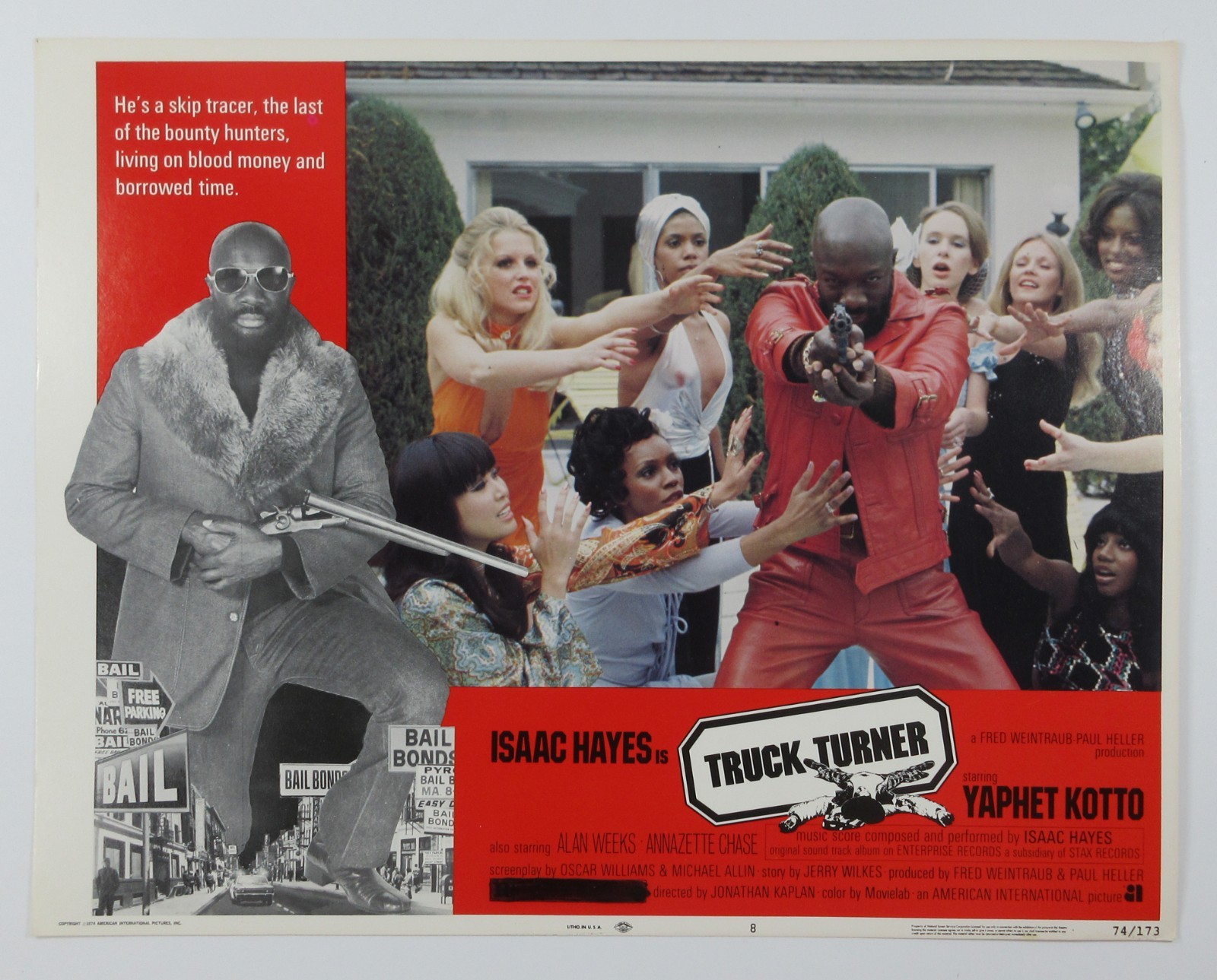 Blaxploitation Film Movie Truck Turner Isaac Hayes Original Lobby Card Set 1974