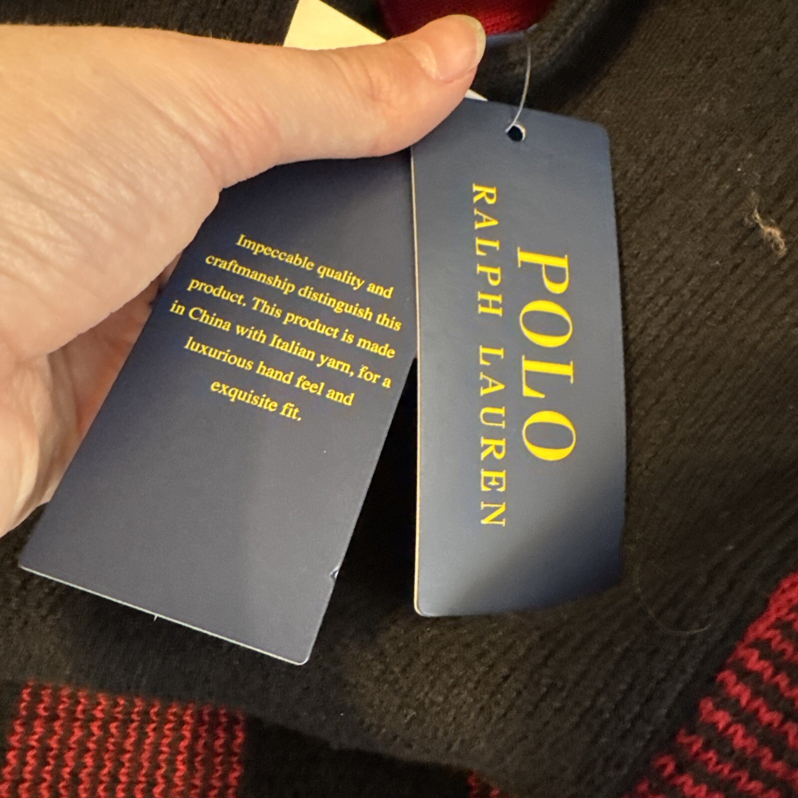 Polo Ralph Lauren Wool Buffalo Plaid Shawl Cardigan Sweater Men’s Large NWT $298