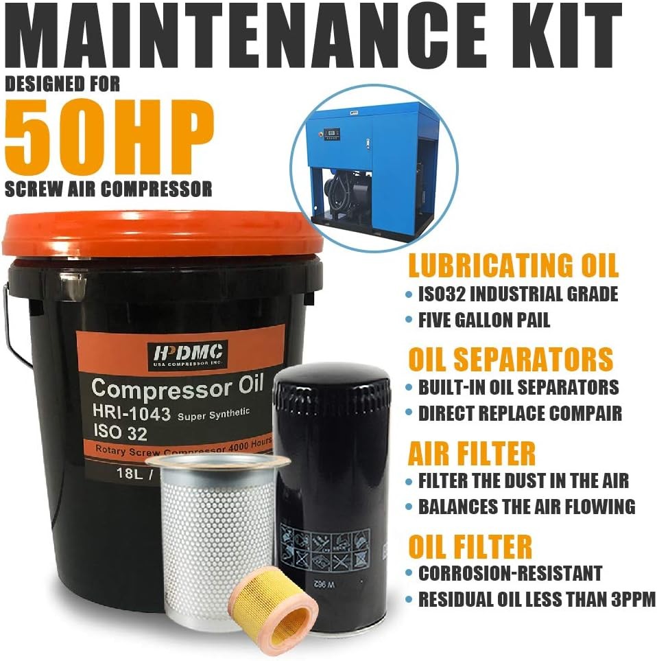 50HP Maintenance Kit Air Replacement Part Rotary Screw Air Compressor Pump
