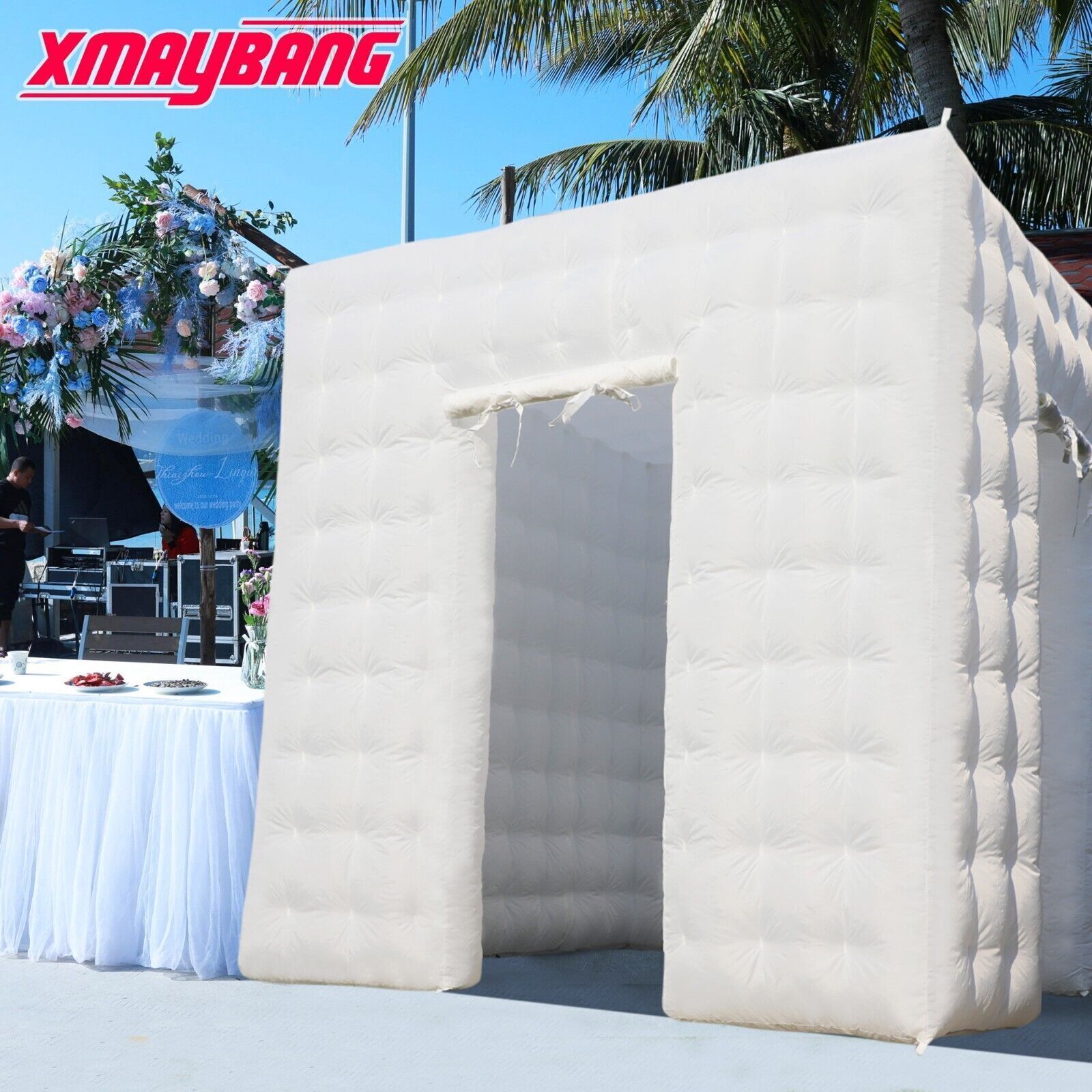 8.2FT Portable Inflatable Photo Booth Enclosure for Wedding Party Events 1 Door