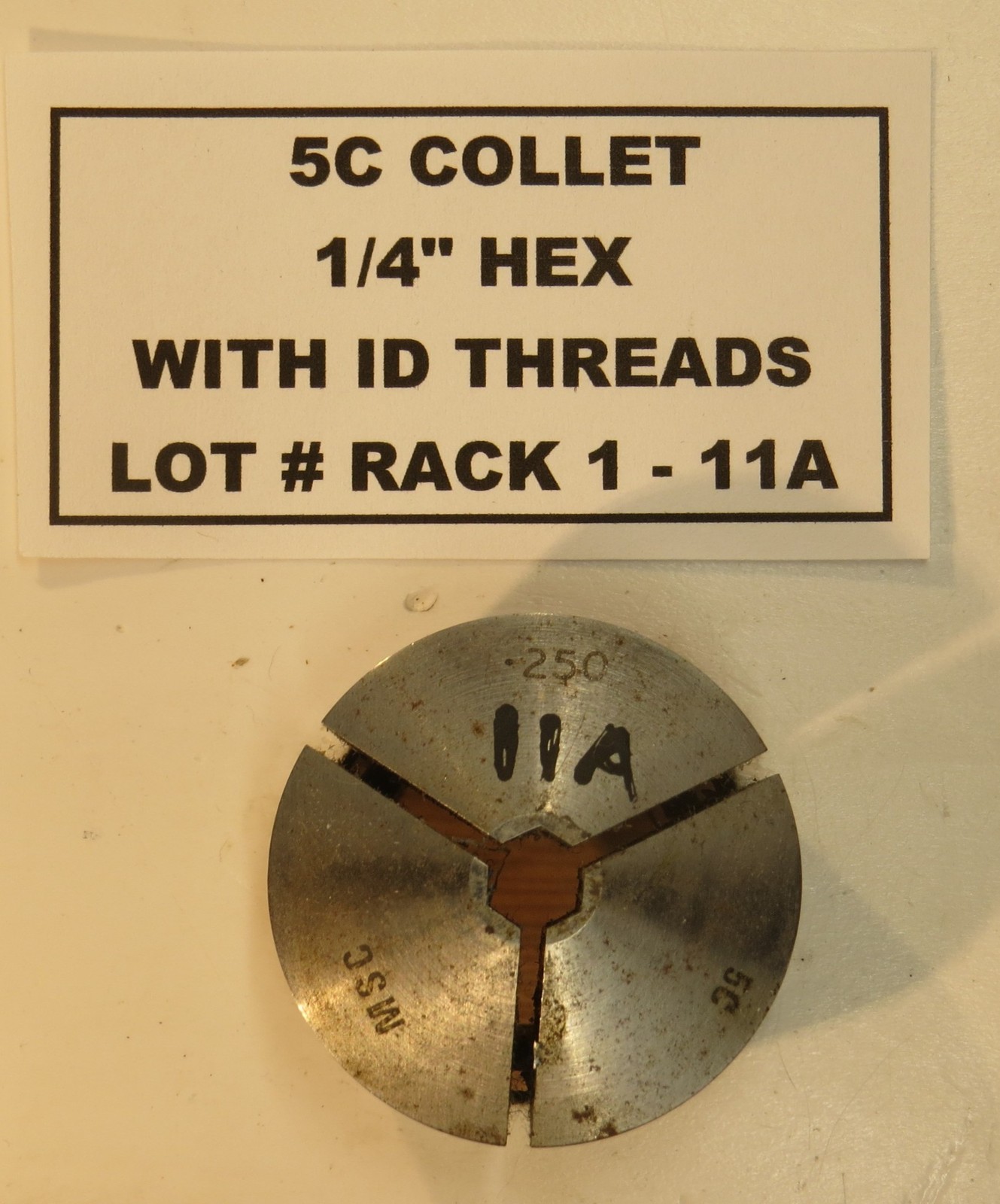 5C HEX, SQUARE & RECTANGLE COLLETS - MADE BY HARDINGE & OTHERS - RACK 1