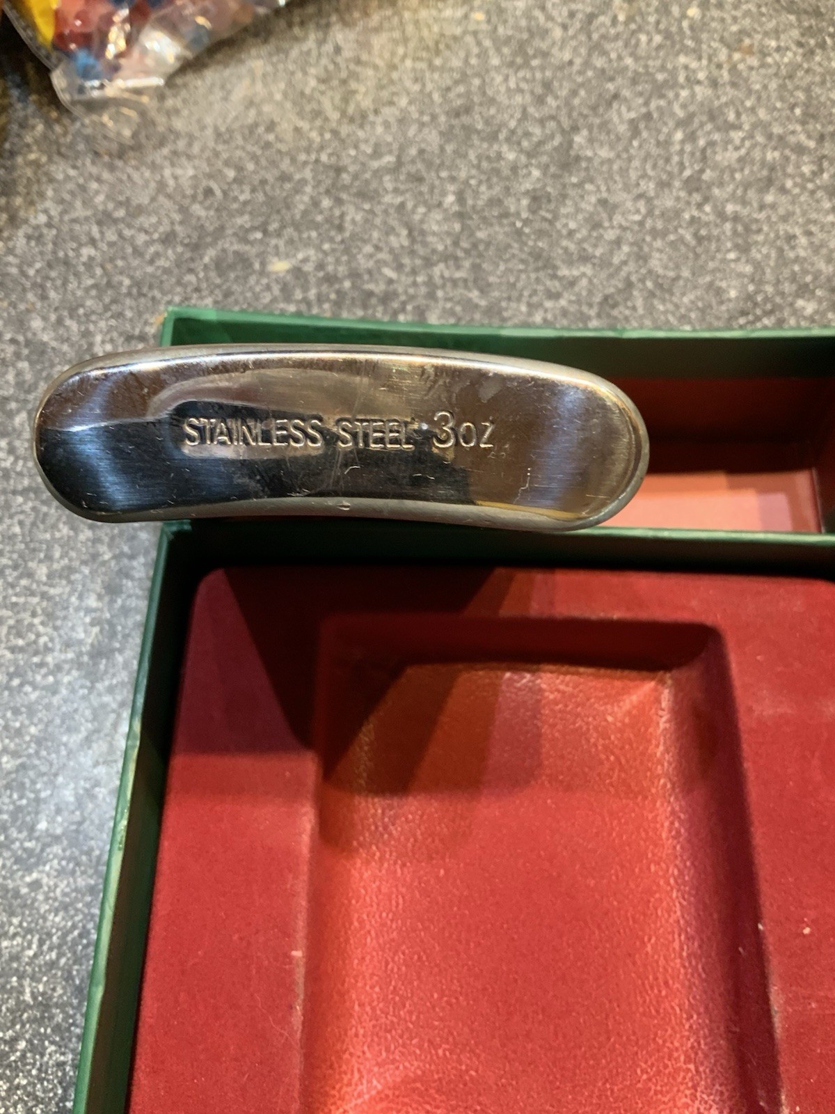 John Jameson & Son Irish Whiskey hip Flask Screw Top Sine Metu Stainless Steel