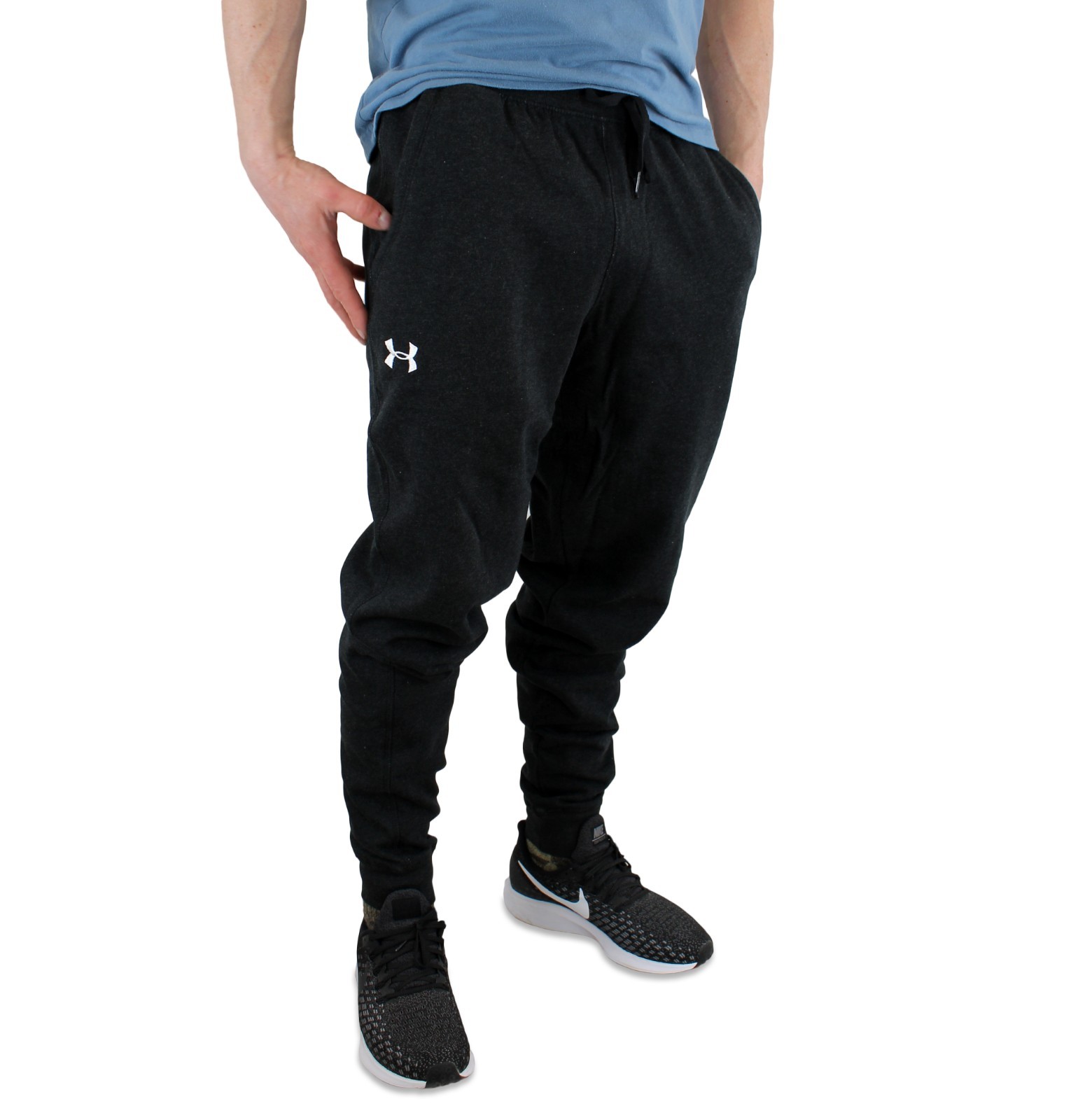 Under Armour Jogger Sweatpants Men's Hustle Fleece Loose Fit Tapered Leg 1317455