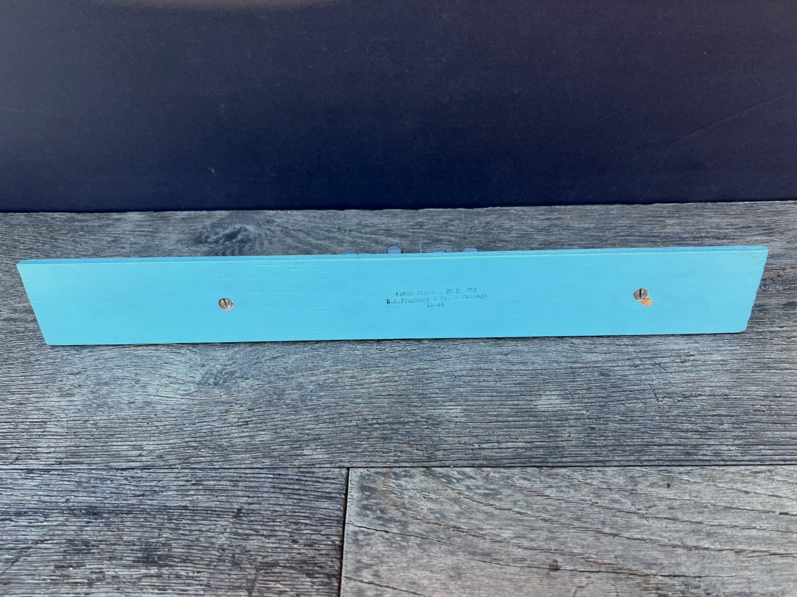 Vintage 1945 H.A. Framburg WW2 Recognition Model Fargo Class Cruiser U.S. CL