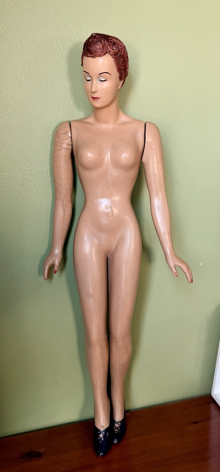 Vintage Margit Nilsen Department Store Tabletop Mannequin Composition-Stand 27”