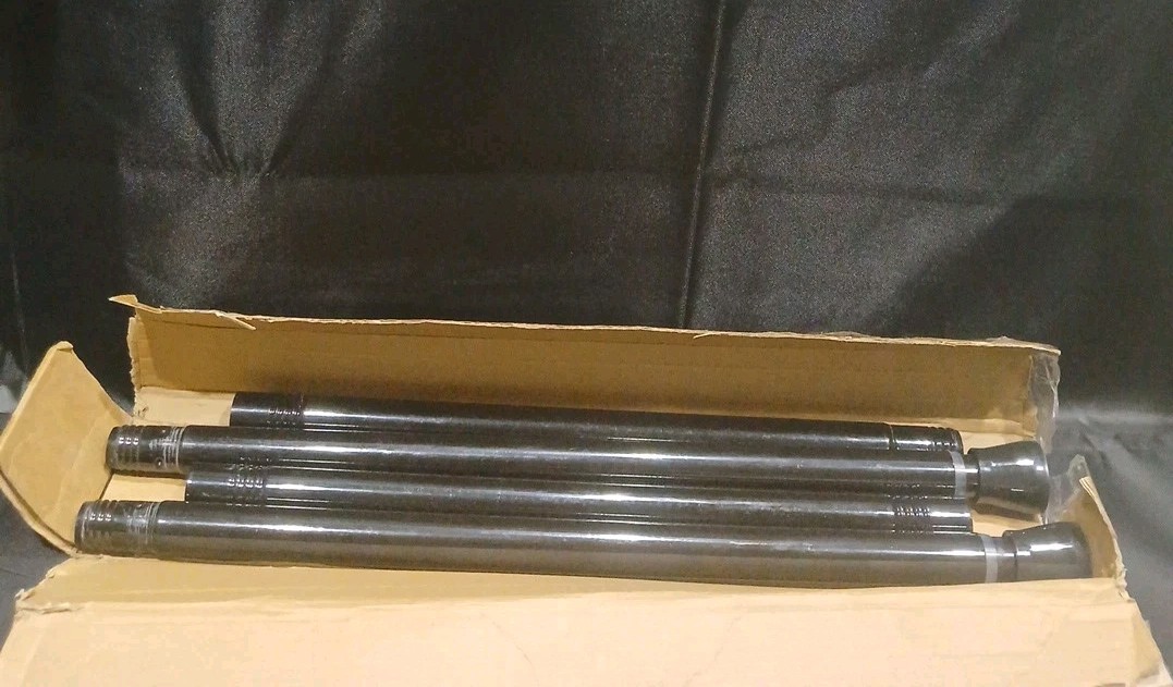 45-77 Inch Black Shower Adjustable Tension Curtain Rod