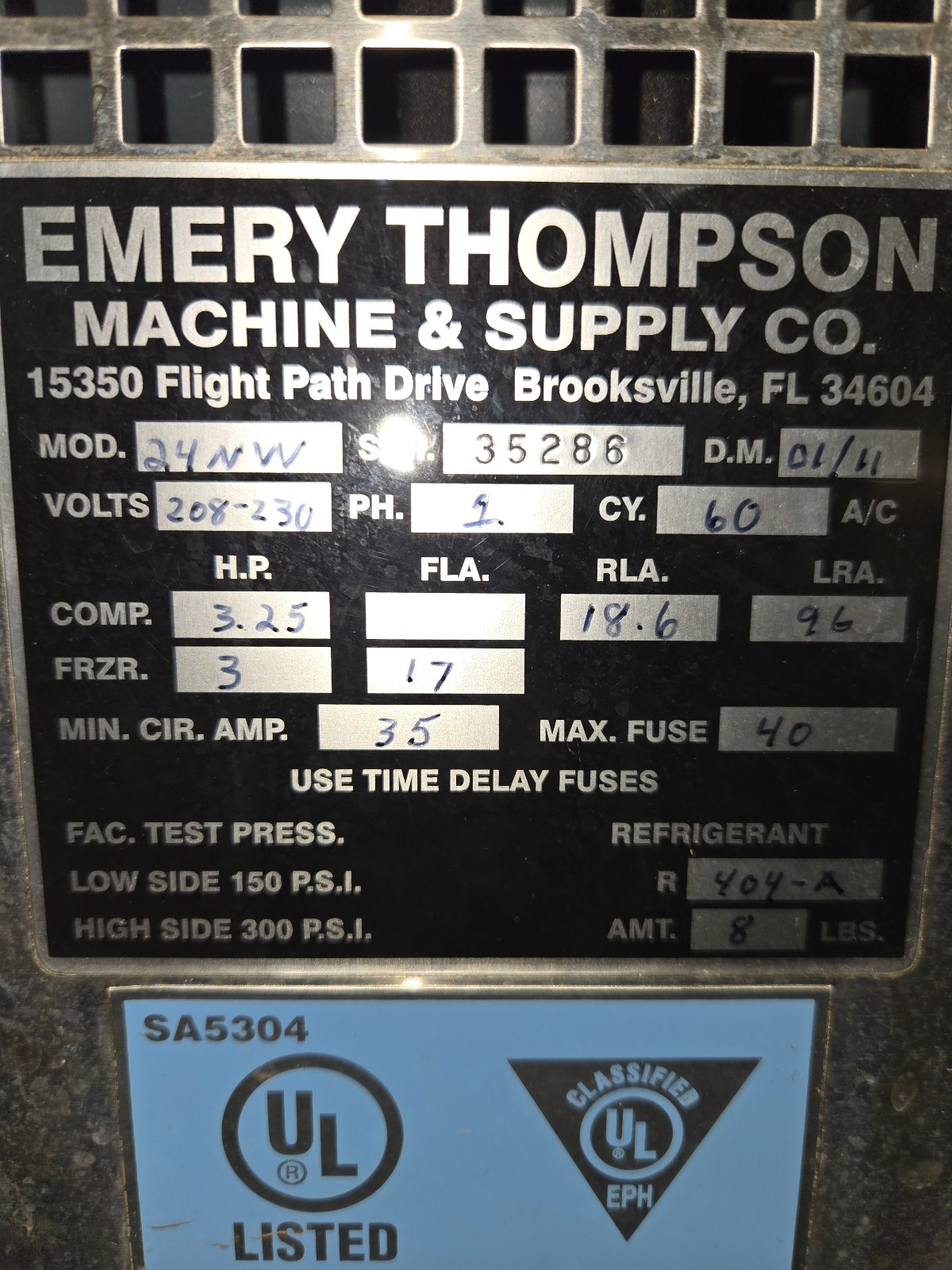 24 Quart Emery Thompson Batch Freezer