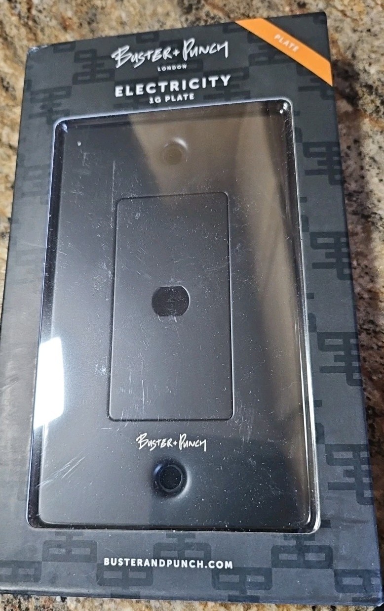 BUSTER + PUNCH - ELECTRICITY 1G PLATE - BLACK Lot Of 4