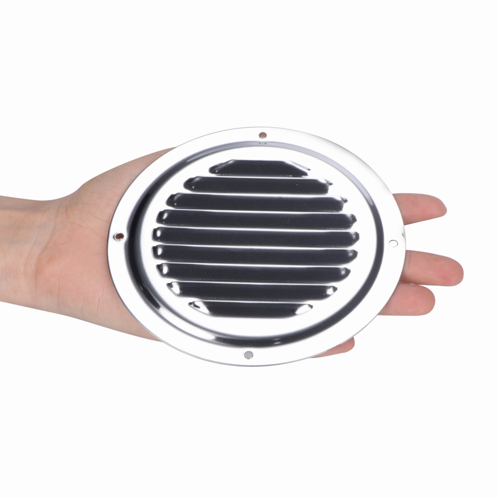 2PCS Round Louvered Vent 4" Marine Boat Vent Stainless Steel Caravan Vent