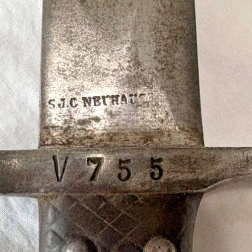 Swiss Vetterli Neuhausen Saw back Bayonet S.J.C. NEUHAUSEN 24"