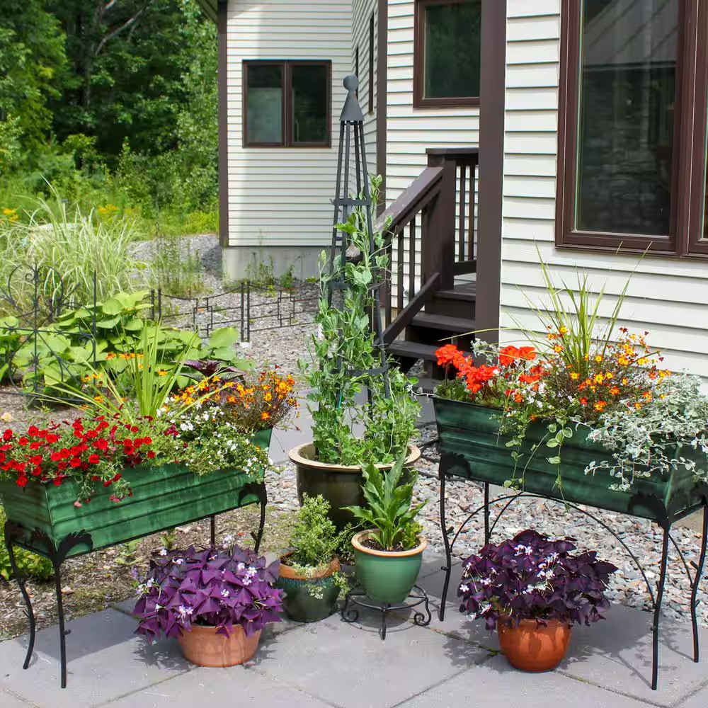 Obelisk Garden Trellis, 60 In. Tall, Graphite Powder Coat Finish