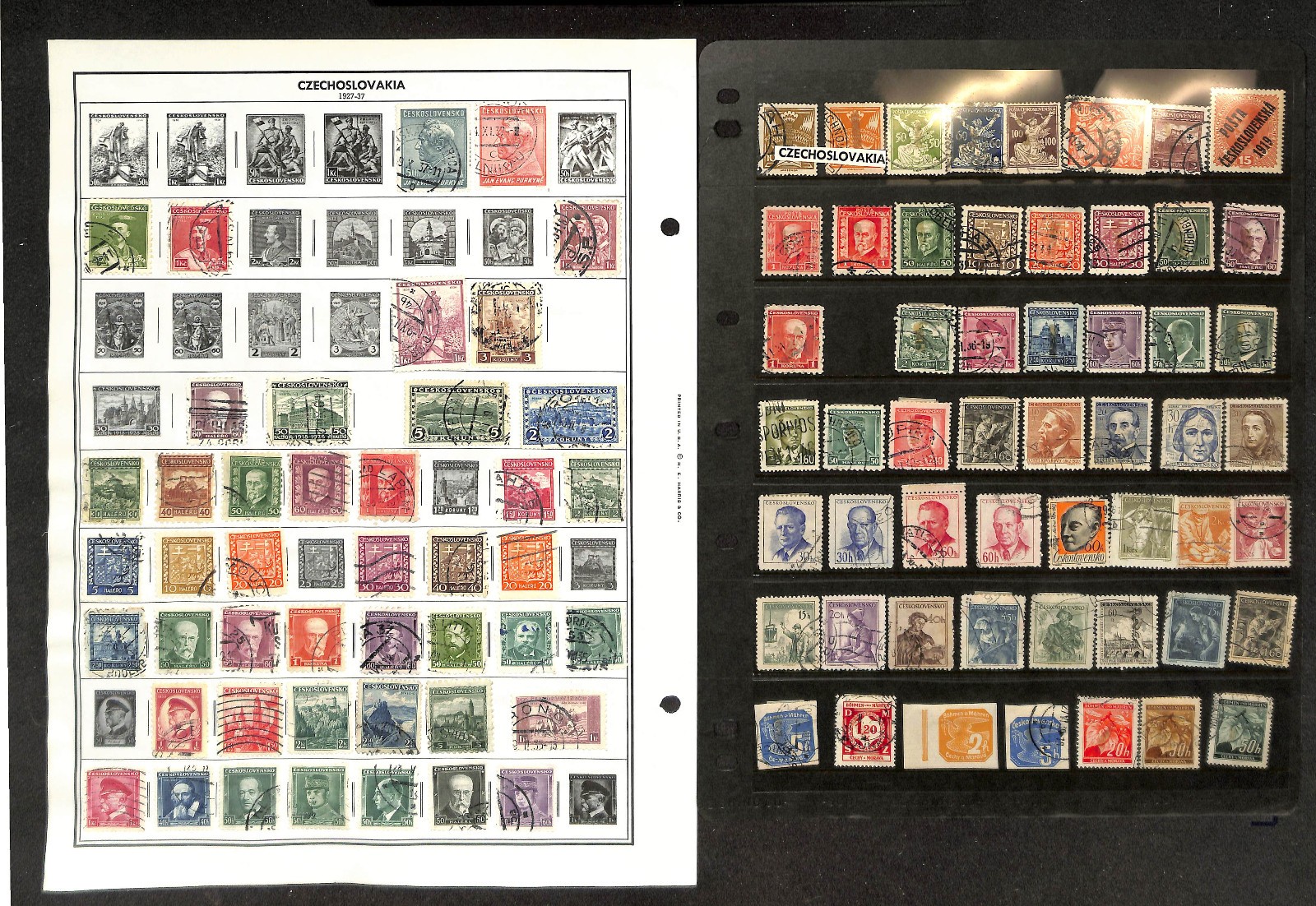Czechoslovakia Stamp Collection on 50 Harris Pages, 1918-1983 (BK)