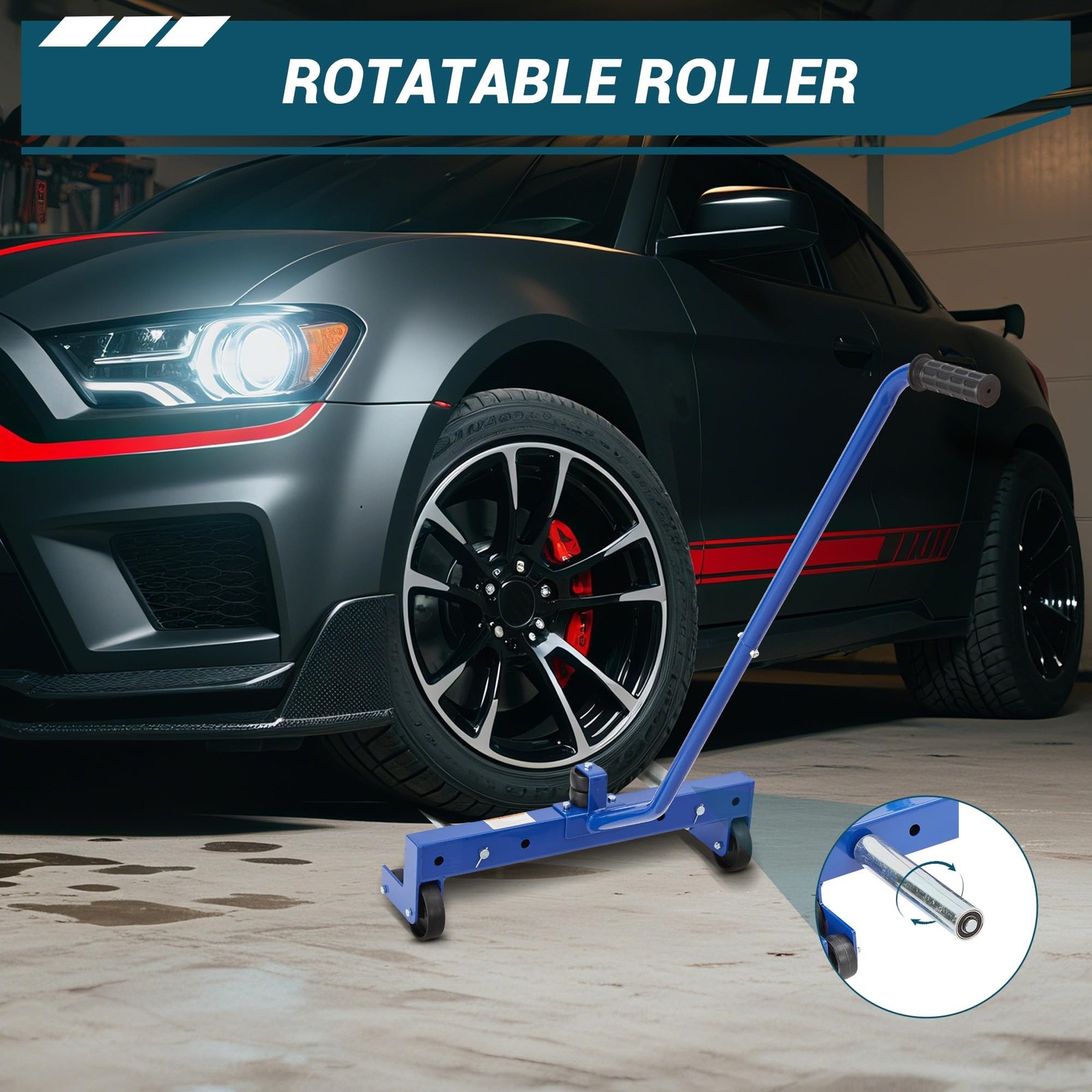 Tire Moving Cart Tool Adjustable 500 lbs Heavy Duty Truck Tire Dolly Tire Lift