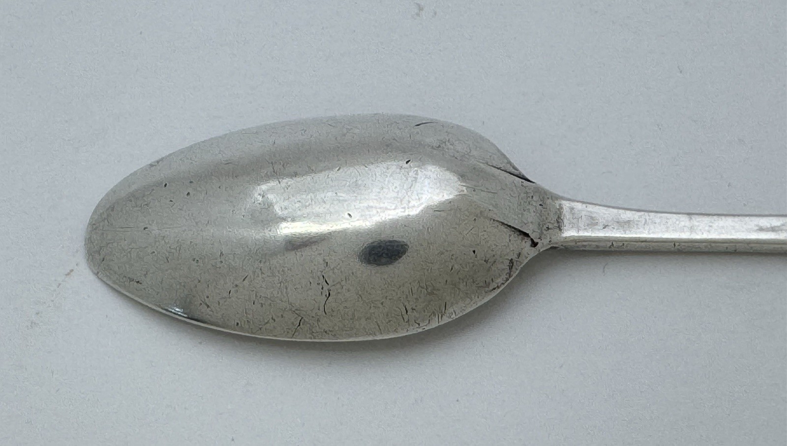 Early American Colonial Coin Silver Teaspoon James Black Philadelphia 1795