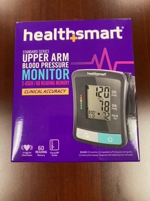 NEW! Health Smart Upper Arm Blood Pressure Monitor with LCD Display