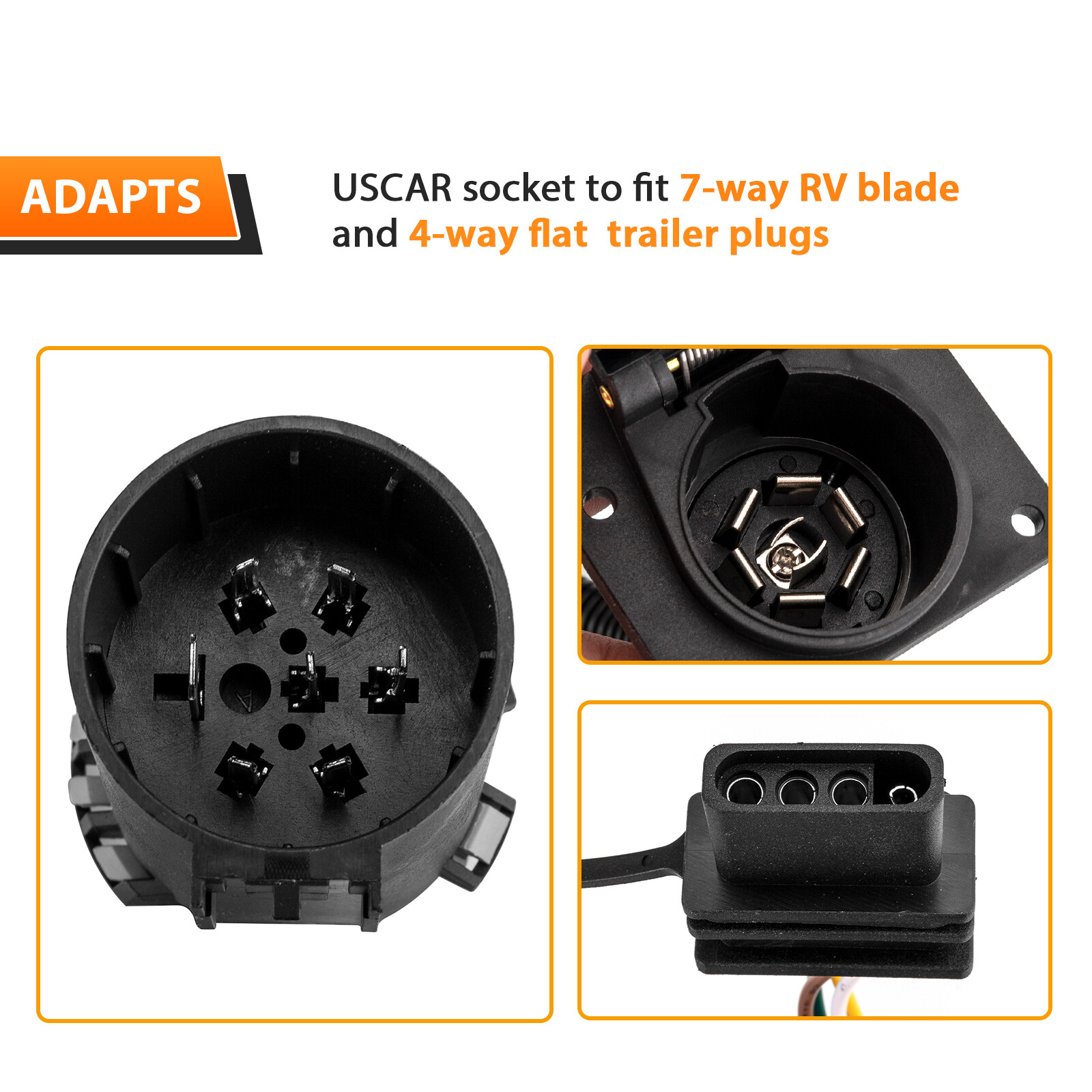 for Chevy Silverado 1500 2500 3500 7 Way Trailer Wiring Harness 4 Way Flat Plug