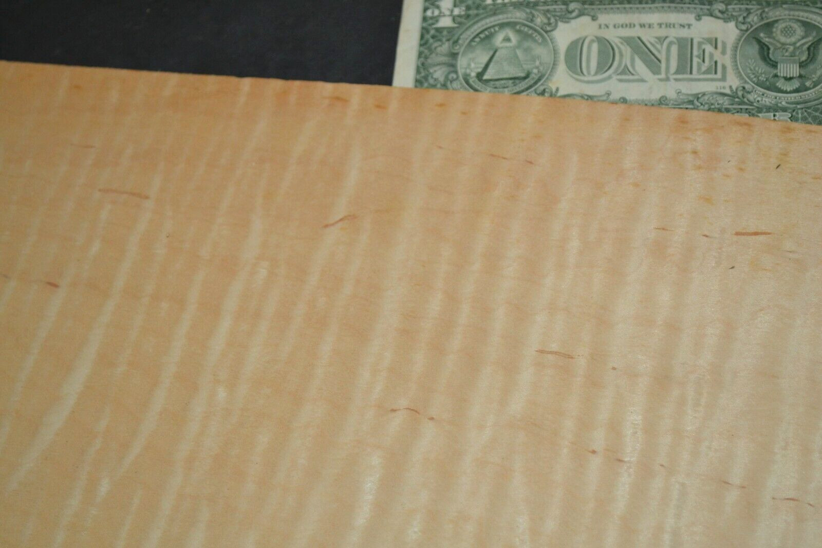 Flame Maple Raw Wood Veneer Sheet 7 x 58 inches 1/42nd M4672-89