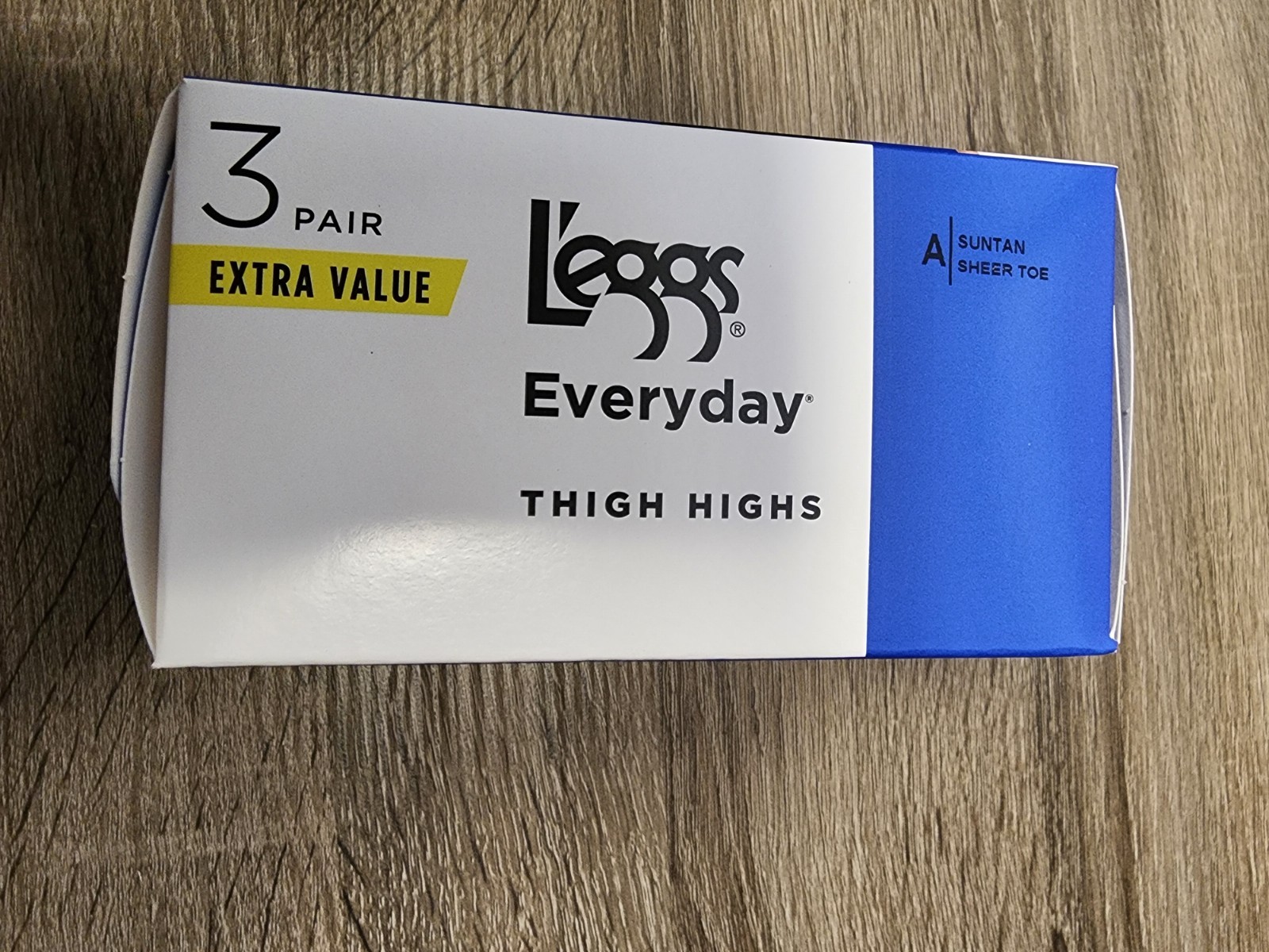 Leggs L'eggs Everyday Thigh Highs Sheer Toe Suntan Size A 3 Pairs Nylons Hosiery