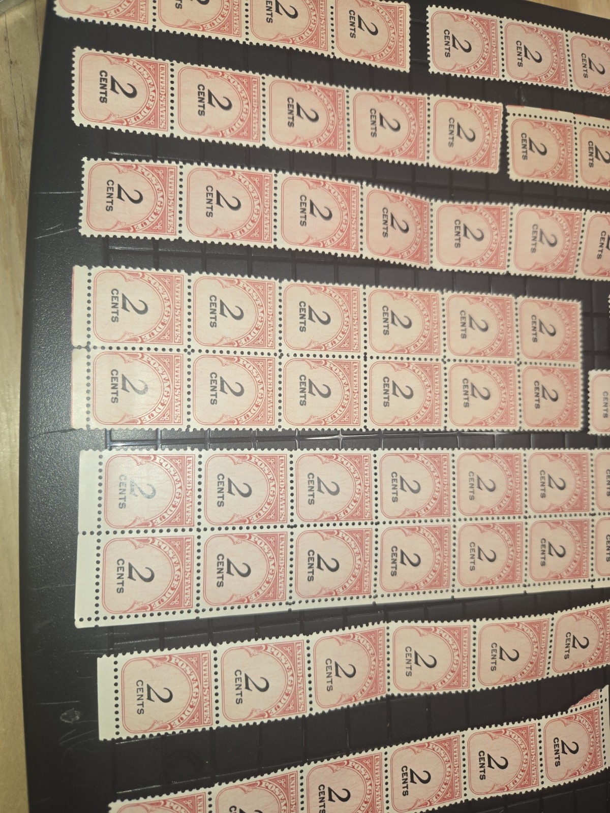 US #J90 Carmine Rose Lot Of MNH.OG Blocks And strips And Pairs. ( 1 )
